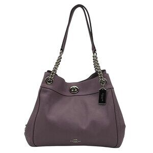 Coach Lavender Leather Edie Shoulder Bag 36855